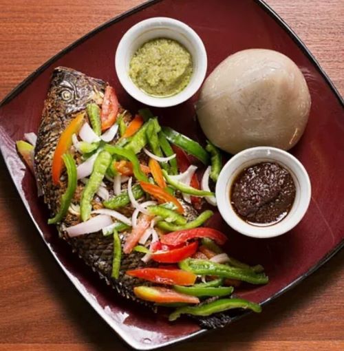 Banku with Tilapia
